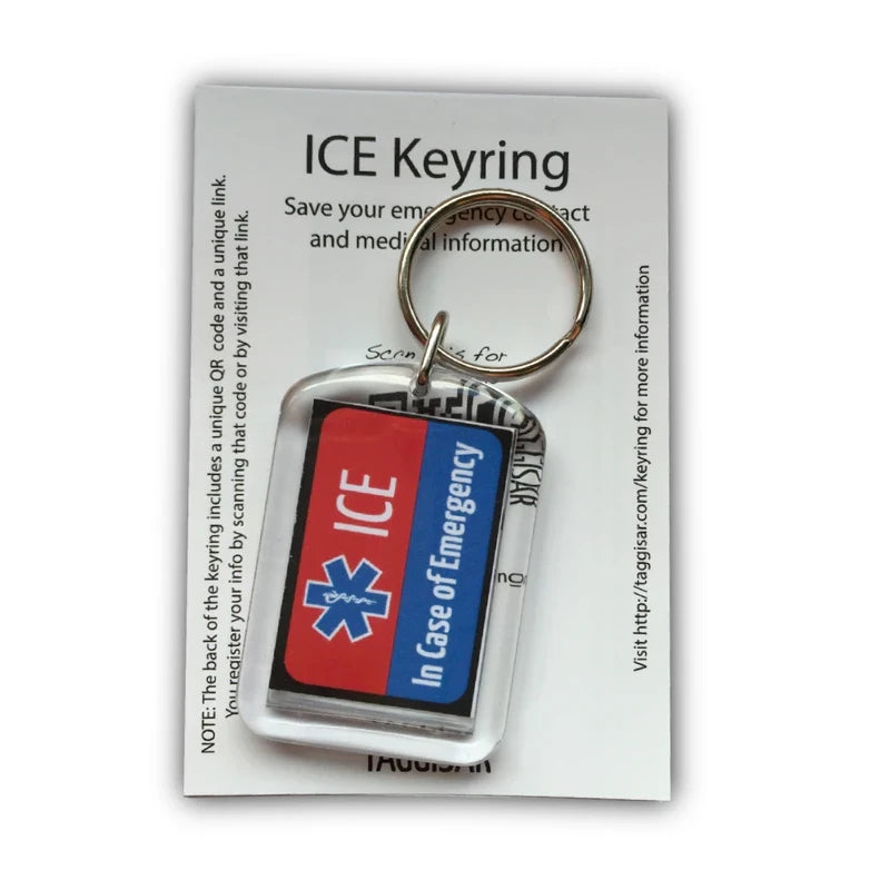 ICE Keyring Red