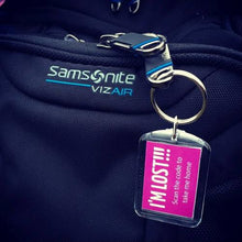 Load image into Gallery viewer, I&#39;m Lost Keyring Pink